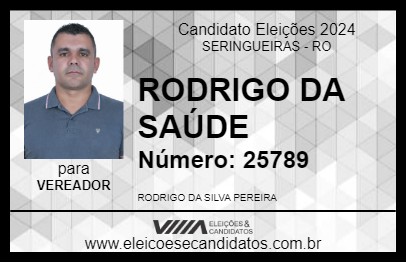 Candidato RODRIGO DA SAÚDE 2024 - SERINGUEIRAS - Eleições