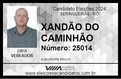 Candidato XANDÃO DO CAMINHÃO 2024 - SERINGUEIRAS - Eleições