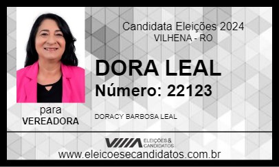 Candidato DORA LEAL 2024 - VILHENA - Eleições