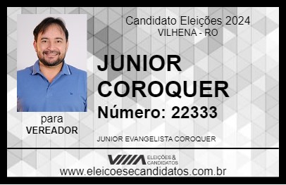 Candidato JUNIOR COROQUER 2024 - VILHENA - Eleições