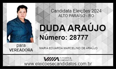 Candidato DUDA ARAÚJO 2024 - ALTO PARAÍSO - Eleições