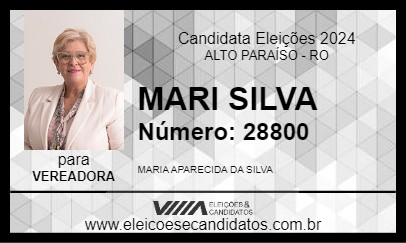 Candidato MARI SILVA 2024 - ALTO PARAÍSO - Eleições