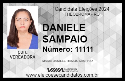 Candidato DANIELE SAMPAIO 2024 - THEOBROMA - Eleições