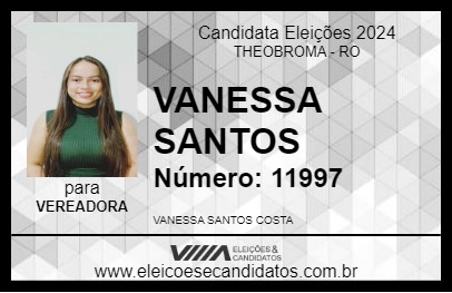 Candidato VANESSA SANTOS 2024 - THEOBROMA - Eleições