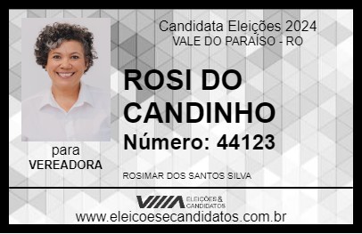 Candidato ROSI DO CANDINHO 2024 - VALE DO PARAÍSO - Eleições