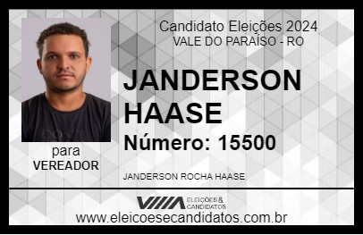 Candidato JANDERSON HAASE 2024 - VALE DO PARAÍSO - Eleições