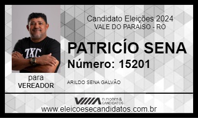 Candidato PATRICÍO SENA 2024 - VALE DO PARAÍSO - Eleições