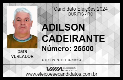 Candidato ADILSON CADEIRANTE 2024 - BURITIS - Eleições