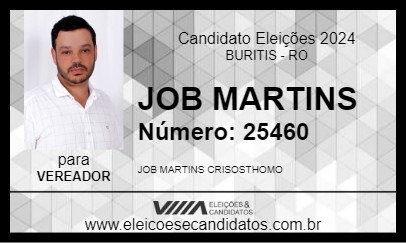 Candidato JOB MARTINS 2024 - BURITIS - Eleições