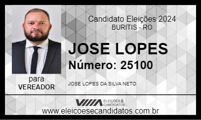 Candidato JOSE LOPES 2024 - BURITIS - Eleições