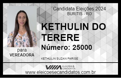 Candidato KETHULIN DO TERERE 2024 - BURITIS - Eleições