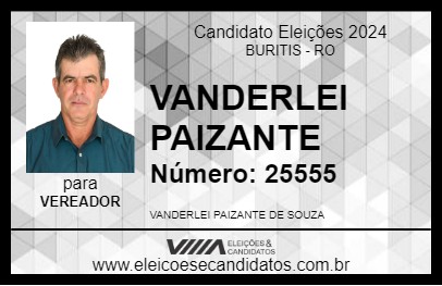 Candidato VANDERLEI PAIZANTE 2024 - BURITIS - Eleições