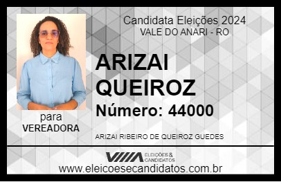 Candidato ARIZAI QUEIROZ 2024 - VALE DO ANARI - Eleições