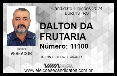 Candidato DALTON DA FRUTARIA 2024 - BURITIS - Eleições