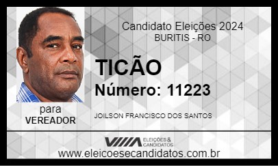 Candidato TICÃO 2024 - BURITIS - Eleições