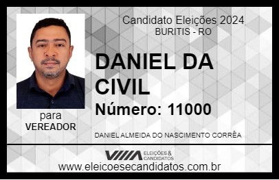 Candidato DANIEL DA CIVIL 2024 - BURITIS - Eleições