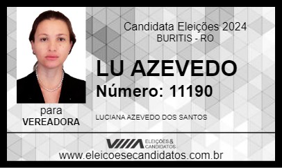 Candidato LU AZEVEDO 2024 - BURITIS - Eleições