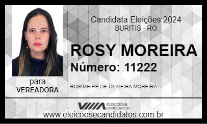 Candidato ROSY MOREIRA 2024 - BURITIS - Eleições