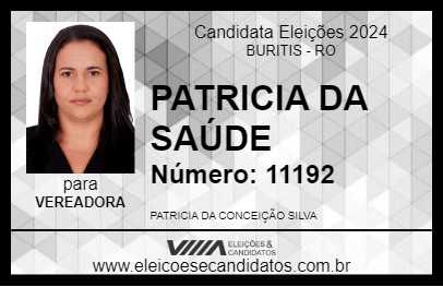 Candidato PATRICIA DA SAÚDE 2024 - BURITIS - Eleições