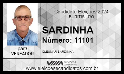 Candidato SARDINHA 2024 - BURITIS - Eleições