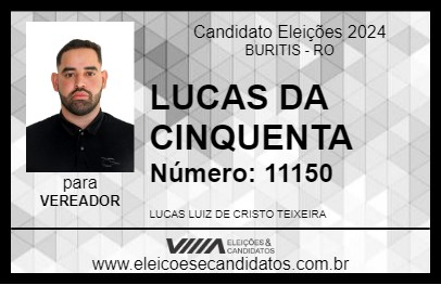 Candidato LUCAS DA CINQUENTA 2024 - BURITIS - Eleições