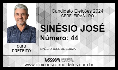 Candidato SINÉSIO JOSÉ 2024 - CEREJEIRAS - Eleições