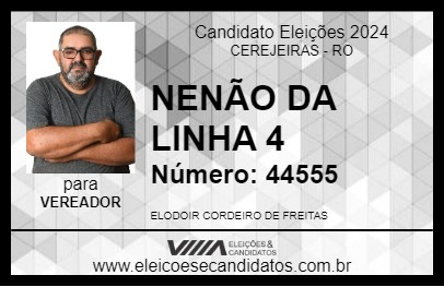 Candidato NENÃO DA LINHA 4 2024 - CEREJEIRAS - Eleições