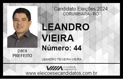 Candidato LEANDRO VIEIRA 2024 - CORUMBIARA - Eleições