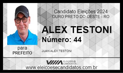 Candidato ALEX TESTONI 2024 - OURO PRETO DO OESTE - Eleições