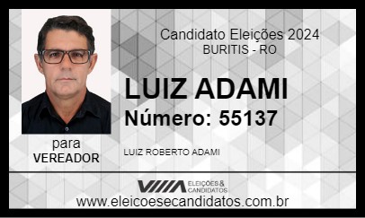 Candidato LUIZ ADAMI 2024 - BURITIS - Eleições