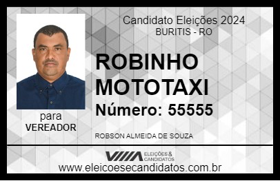 Candidato ROBINHO MOTOTAXI 2024 - BURITIS - Eleições