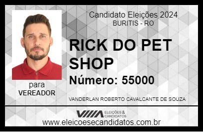 Candidato RICK DO PET SHOP 2024 - BURITIS - Eleições