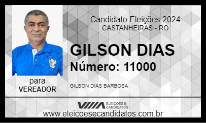 Candidato GILSON DIAS 2024 - CASTANHEIRAS - Eleições