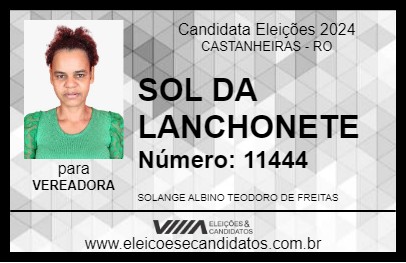 Candidato SOL DA LANCHONETE 2024 - CASTANHEIRAS - Eleições