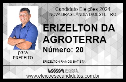 Candidato ERIZELTON DA AGROTERRA 2024 - NOVA BRASILÂNDIA D\OESTE - Eleições