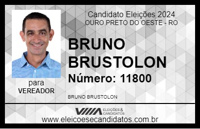 Candidato BRUNO BRUSTOLON 2024 - OURO PRETO DO OESTE - Eleições