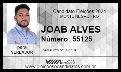 Candidato JOAB ALVES 2024 - MONTE NEGRO - Eleições