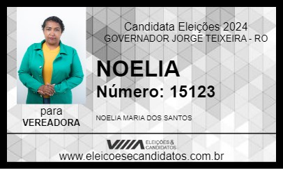 Candidato NOELIA 2024 - GOVERNADOR JORGE TEIXEIRA - Eleições