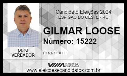 Candidato GILMAR LOOSE 2024 - ESPIGÃO DO OESTE - Eleições