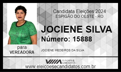 Candidato JOCIENE SILVA 2024 - ESPIGÃO DO OESTE - Eleições