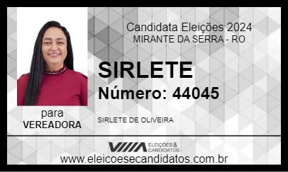 Candidato SIRLETE 2024 - MIRANTE DA SERRA - Eleições