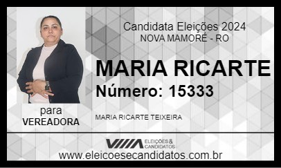 Candidato MARIA RICARTE 2024 - NOVA MAMORÉ - Eleições