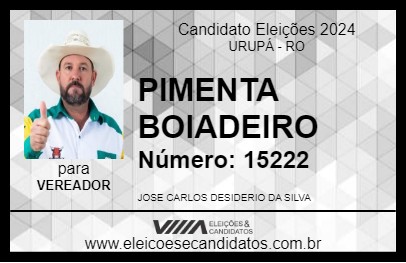 Candidato PIMENTA BOIADEIRO 2024 - URUPÁ - Eleições