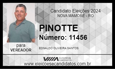 Candidato PINOTE 2024 - NOVA MAMORÉ - Eleições