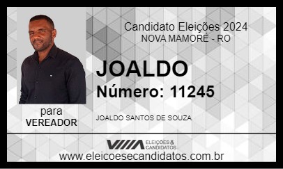 Candidato JOALDO 2024 - NOVA MAMORÉ - Eleições