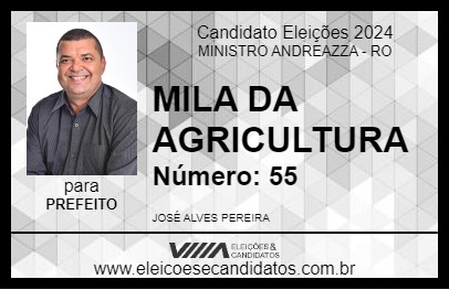 Candidato MILA DA AGRICULTURA 2024 - MINISTRO ANDREAZZA - Eleições