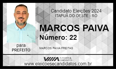 Candidato MARCOS PAIVA 2024 - ITAPUÃ DO OESTE - Eleições