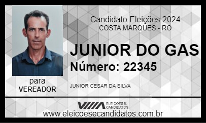 Candidato JUNIOR DO GÁS 2024 - COSTA MARQUES - Eleições