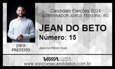 Candidato JEAN DO BETO 2024 - GOVERNADOR JORGE TEIXEIRA - Eleições