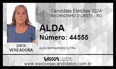 Candidato ALDA 2024 - MACHADINHO D\OESTE - Eleições